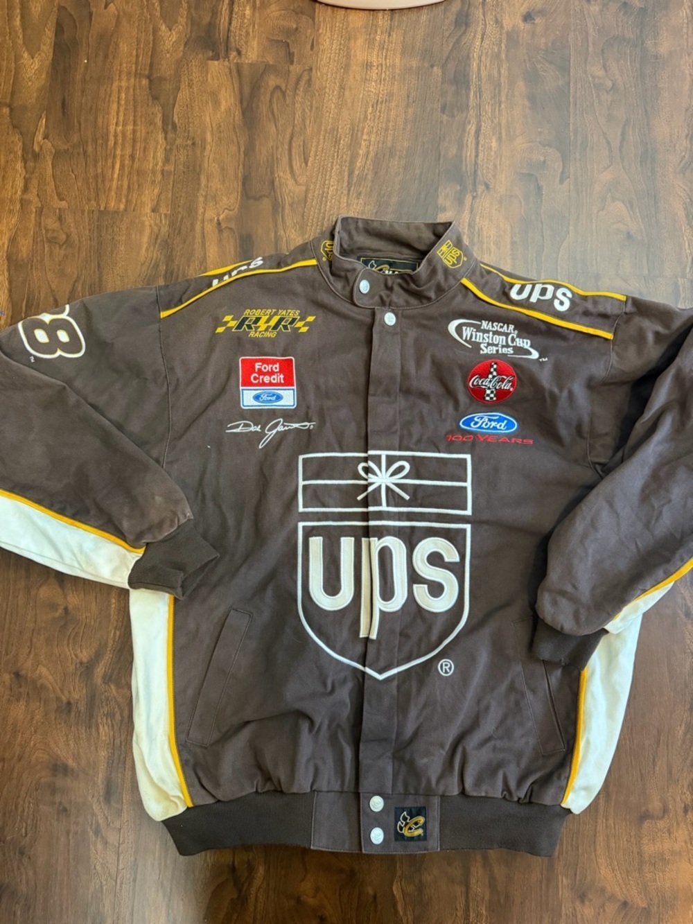 Vintage Dale Jarrett Chase Authentic Drivers Line Jacket UPS
